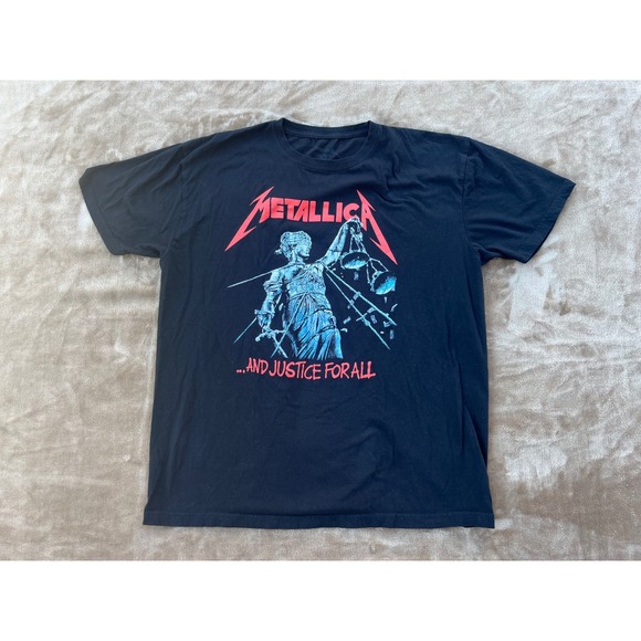Metallica Other - Metallica ...And Justice For All Band‎ T Shirt Graphic Print XL Black